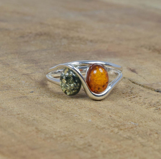 Baltic Amber 925 Sterling Silver Ring