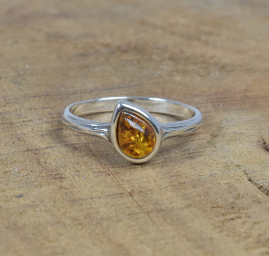 Baltic Amber 925 Sterling Silver Ring