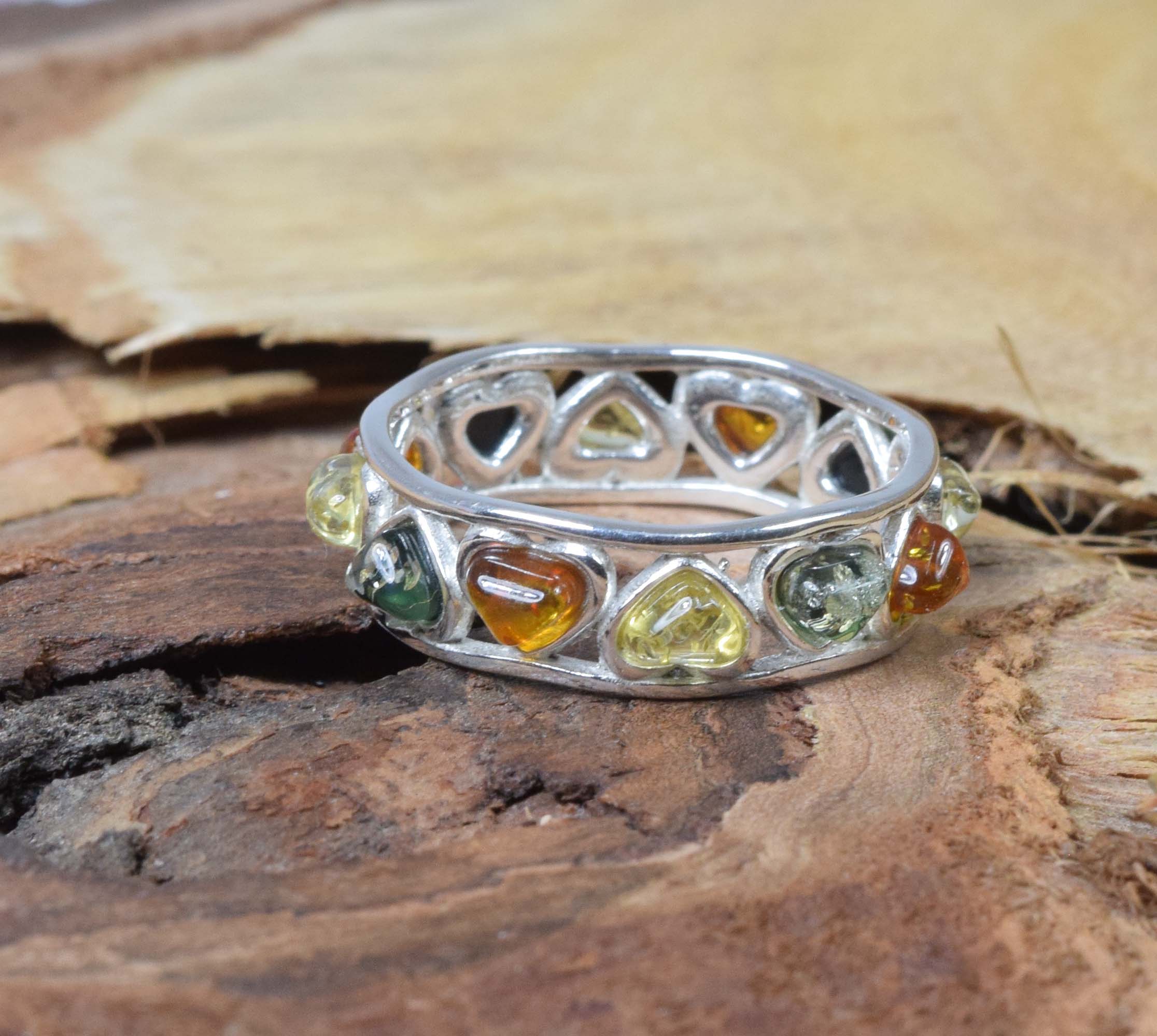 Baltic Amber 925 Sterling Silver Ring