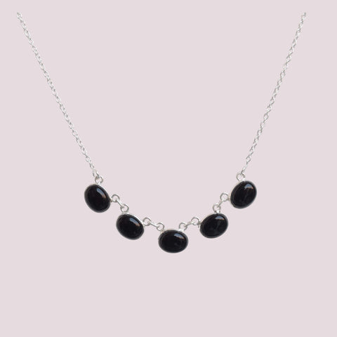 925 Sterling Silver Natural Gemstone Choker Necklace