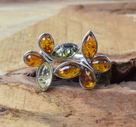 Baltic Amber 925 Sterling Silver Ring