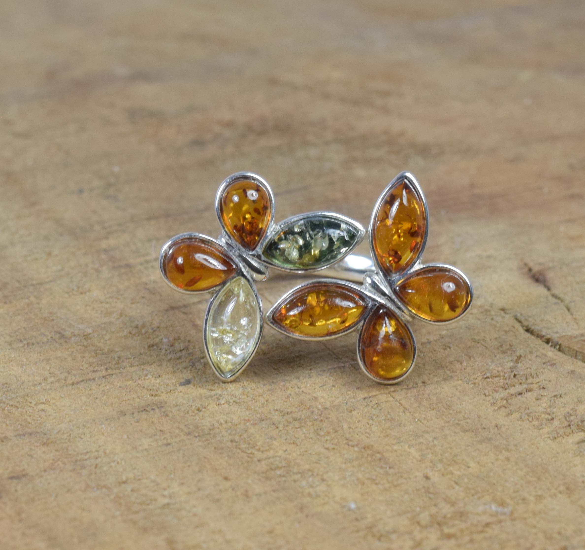 Baltic Amber 925 Sterling Silver Ring