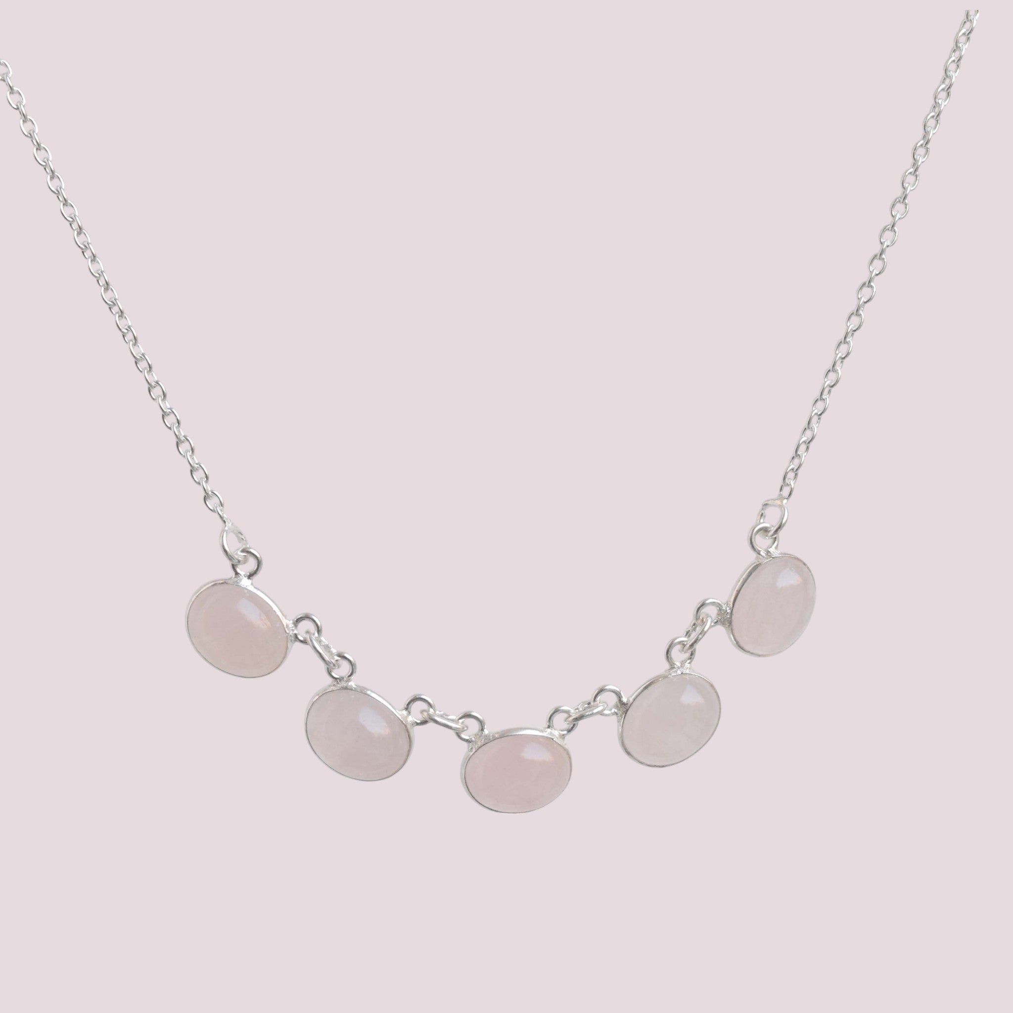 925 Sterling Silver Natural Gemstone Choker Necklace