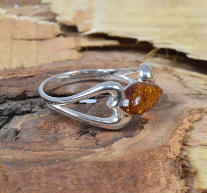 Baltic Amber 925 Sterling Silver Ring