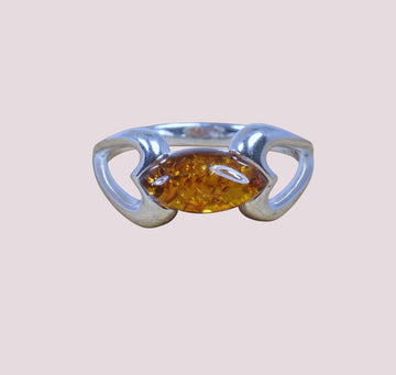 Baltic Amber 925 Sterling Silver Ring