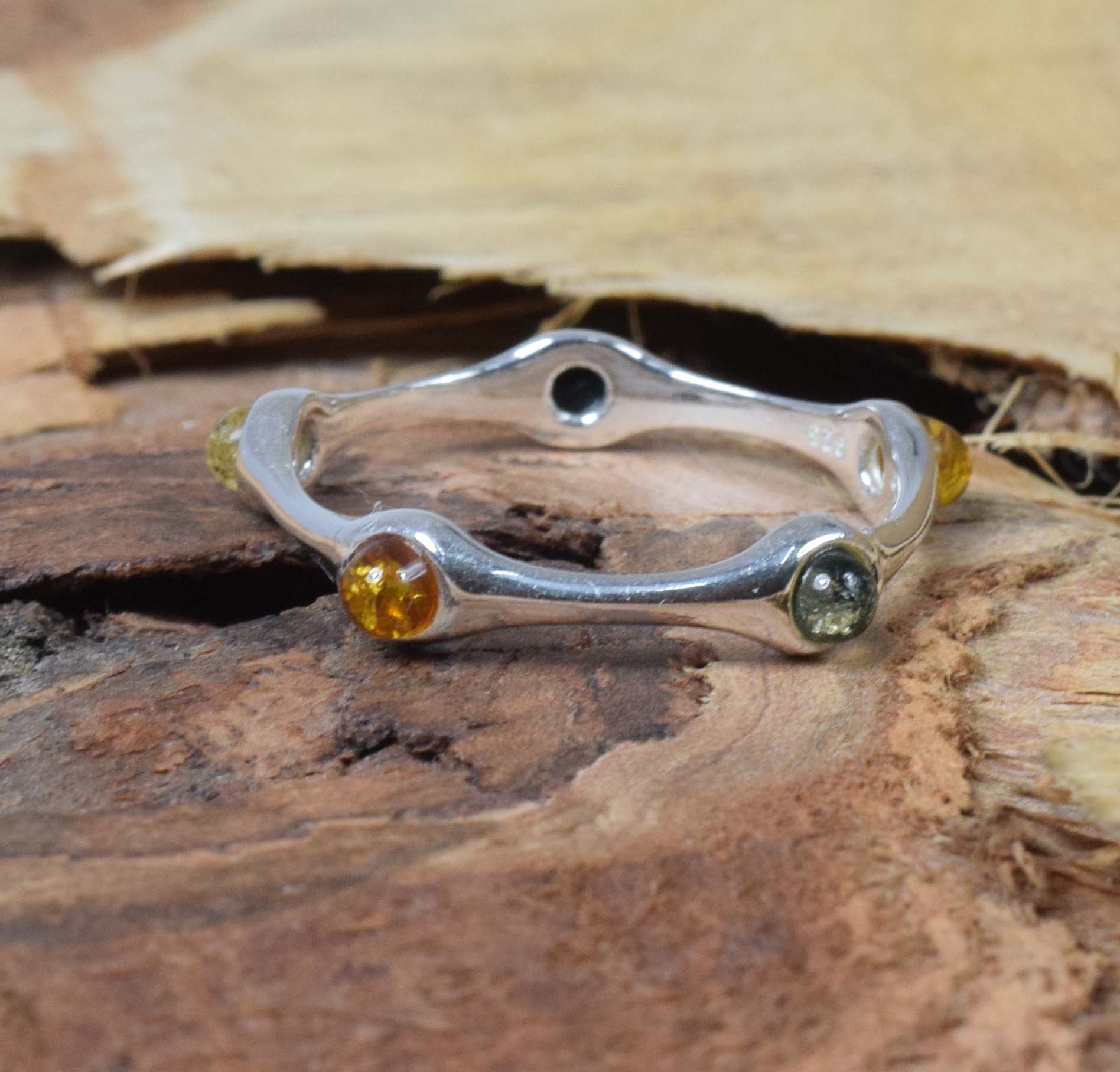 Baltic Amber 925 Sterling Silver Ring