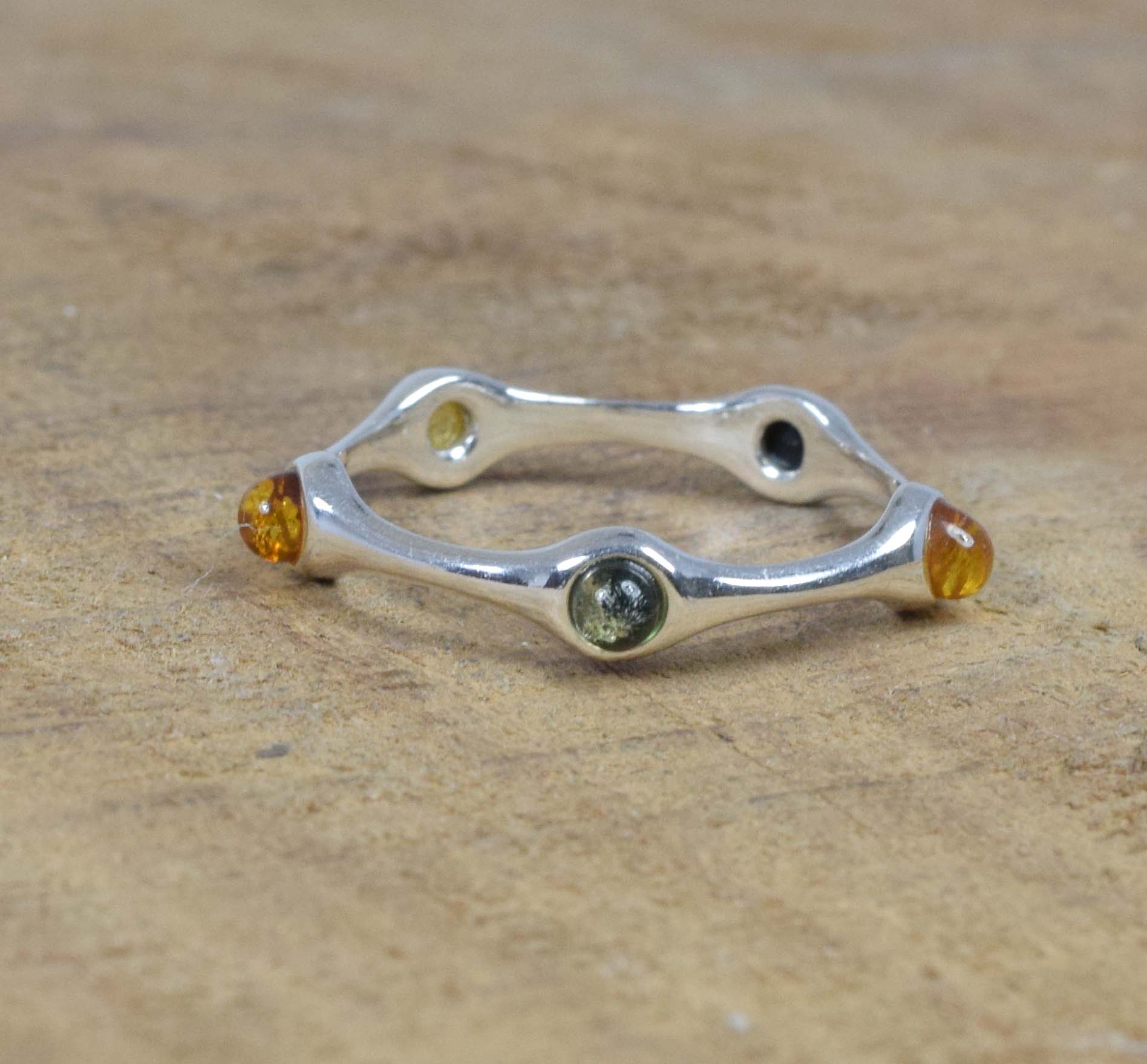 Baltic Amber 925 Sterling Silver Ring
