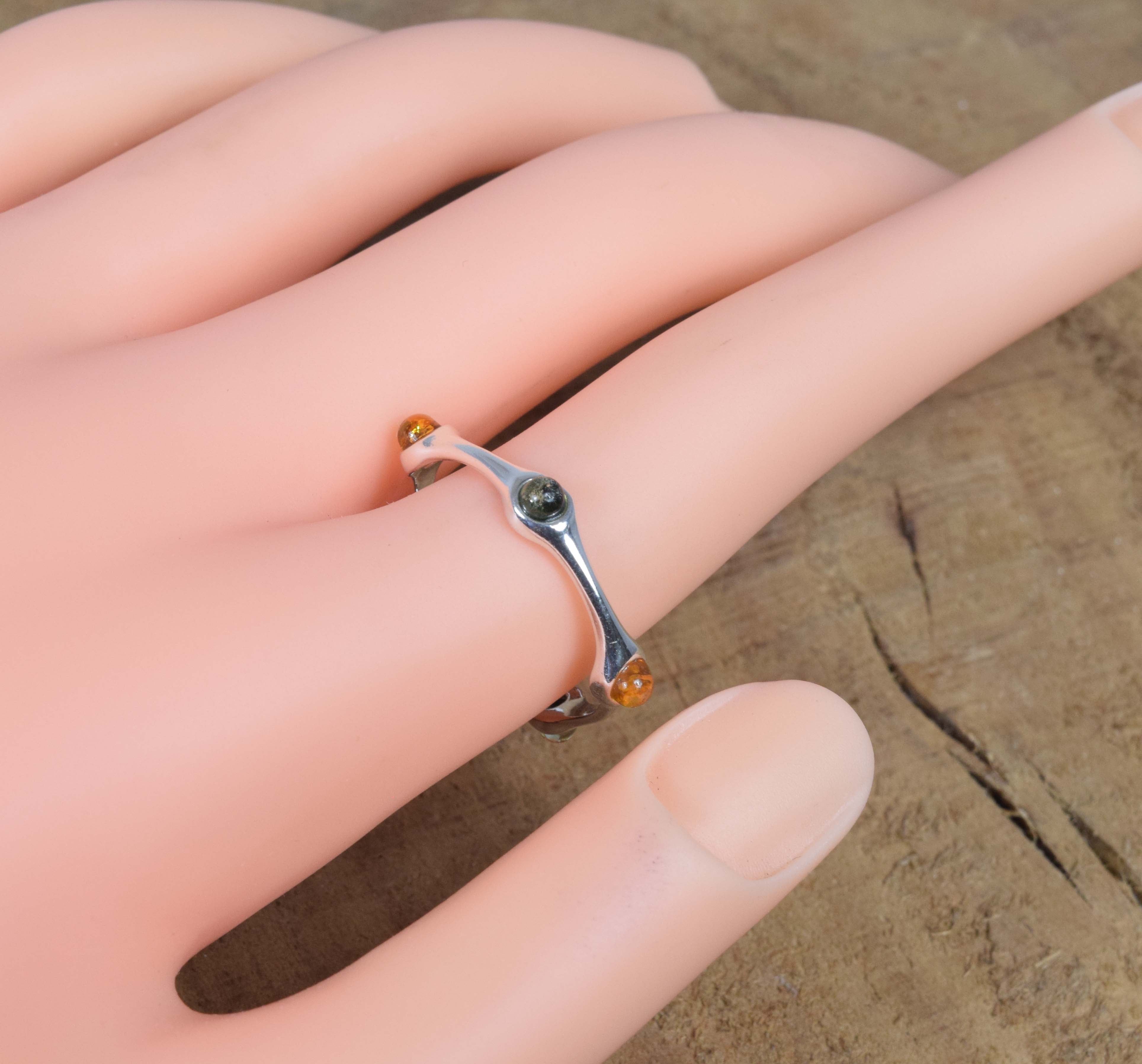 Baltic Amber 925 Sterling Silver Ring