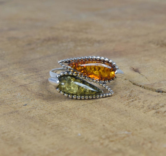 Baltic Amber 925 Sterling Silver Ring