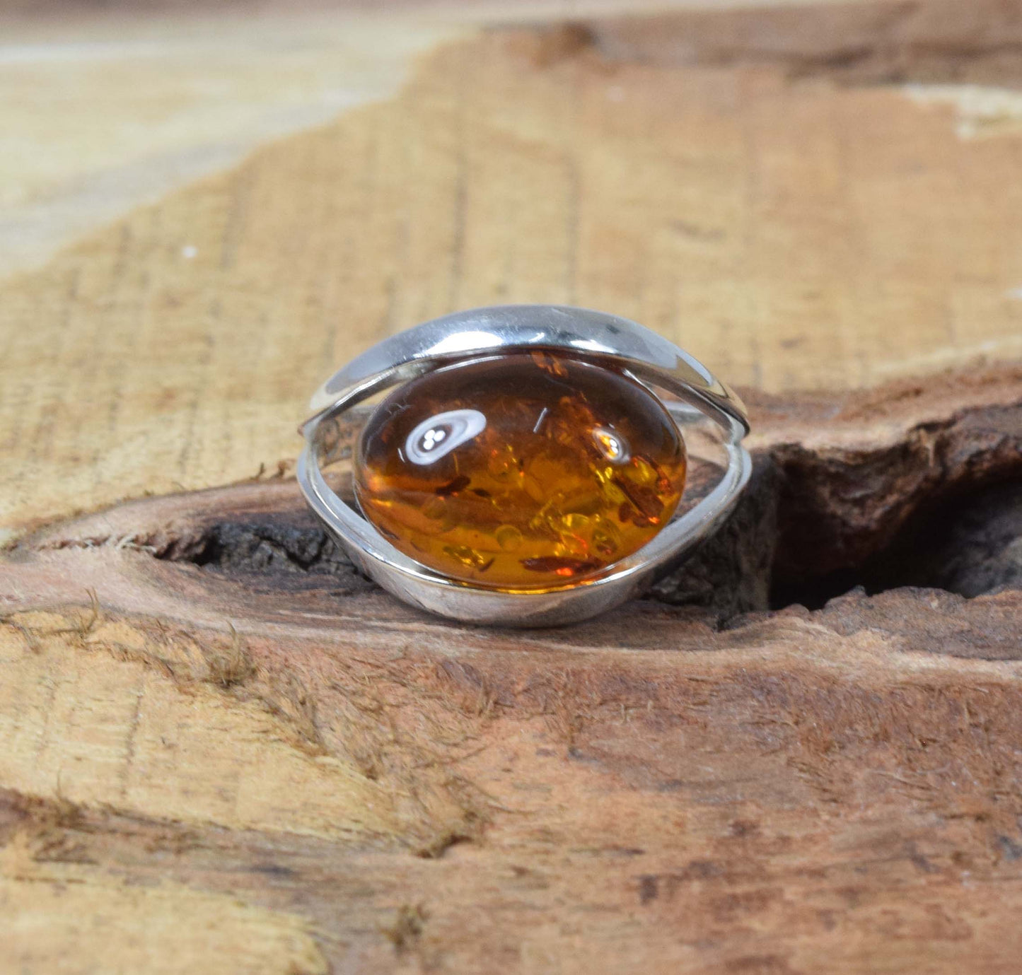 Baltic Amber 925 Sterling Silver Ring