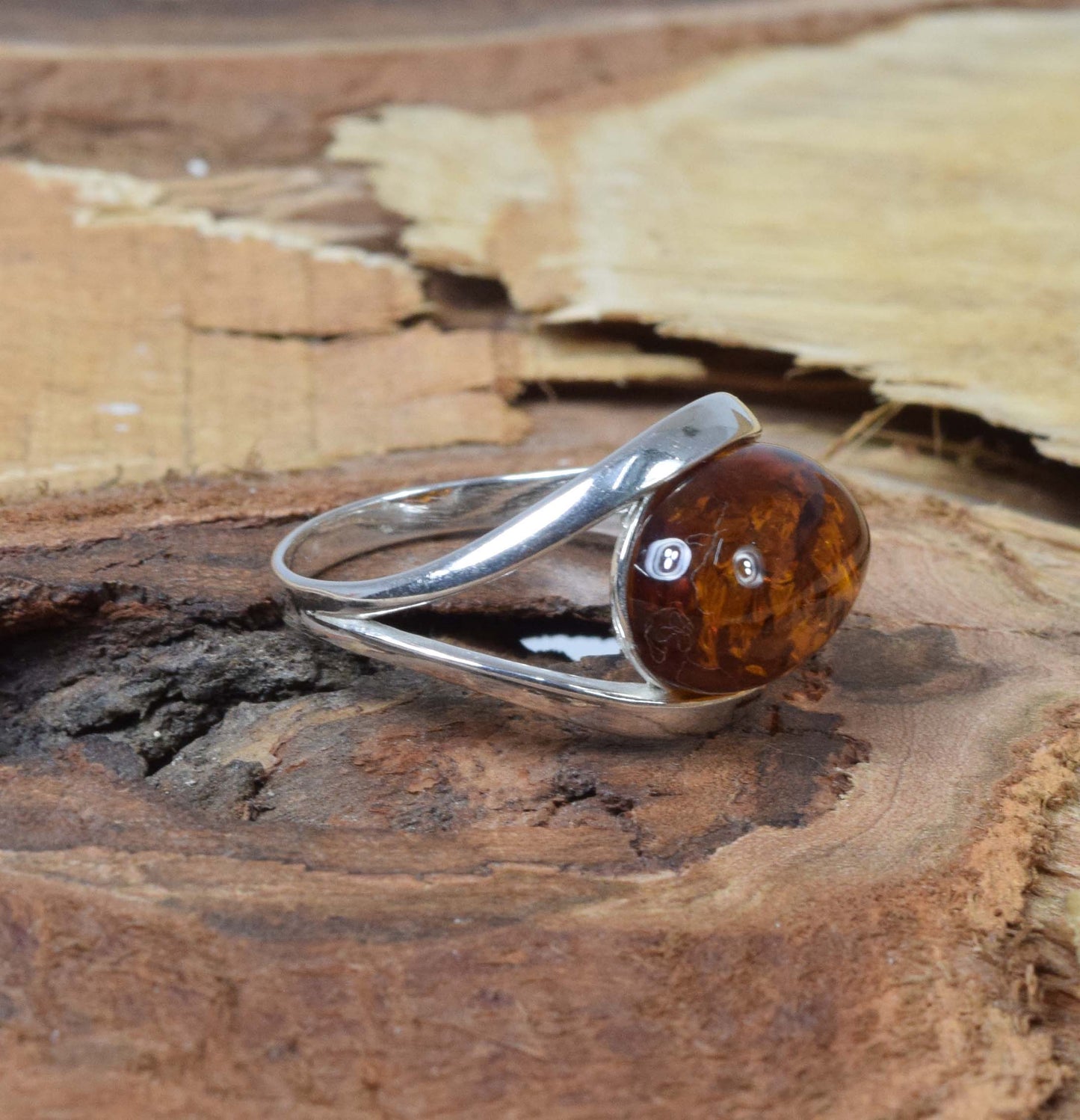 Baltic Amber 925 Sterling Silver Ring