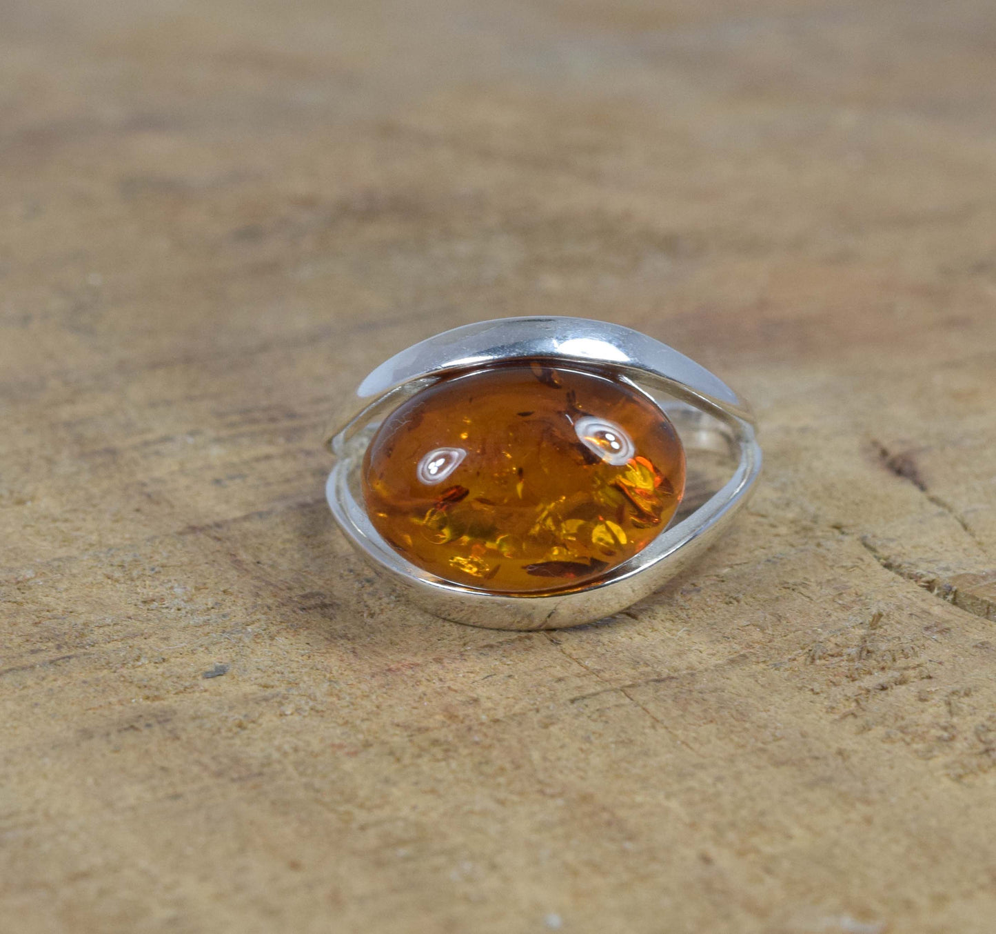 Baltic Amber 925 Sterling Silver Ring