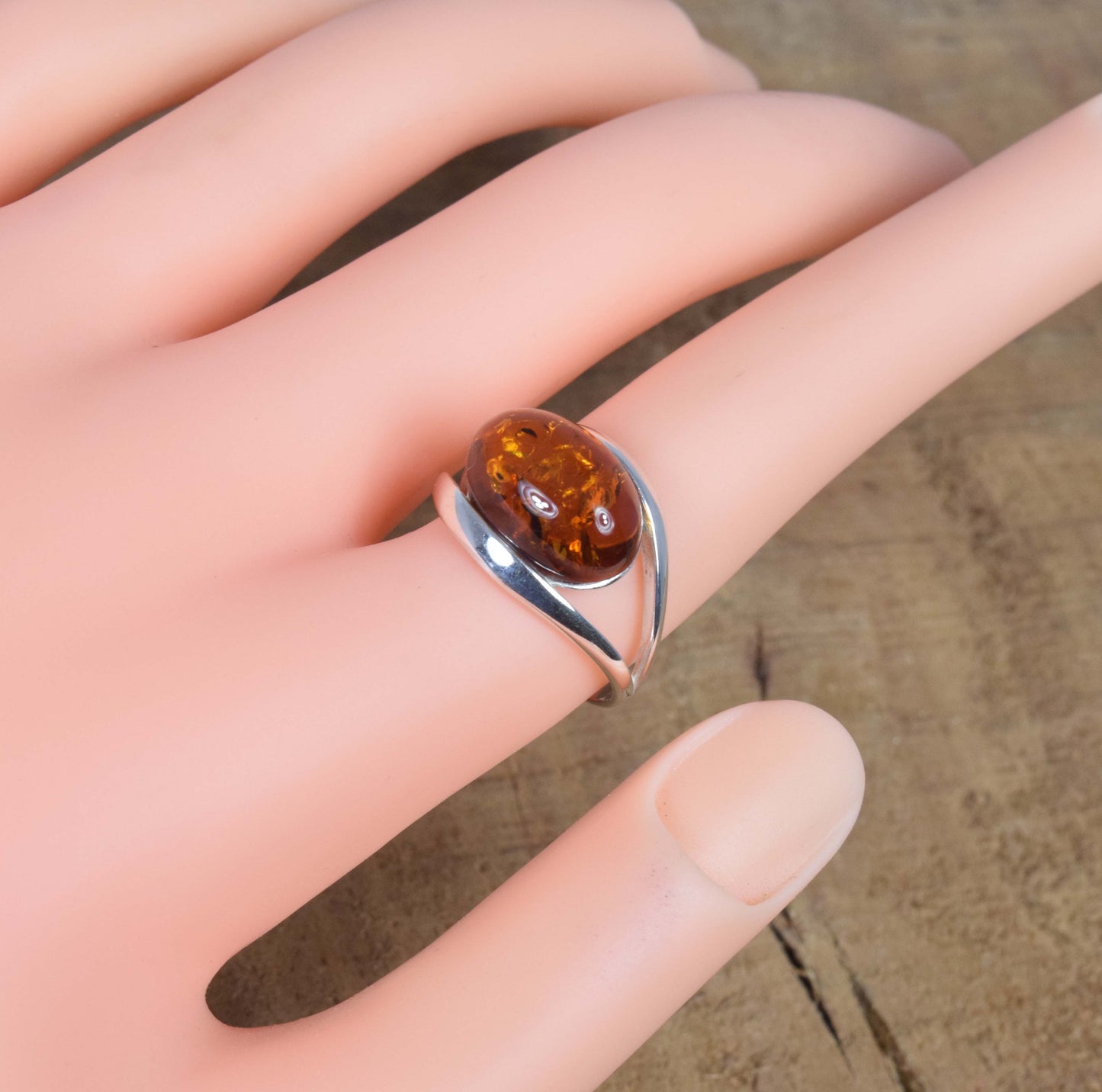 Baltic Amber 925 Sterling Silver Ring