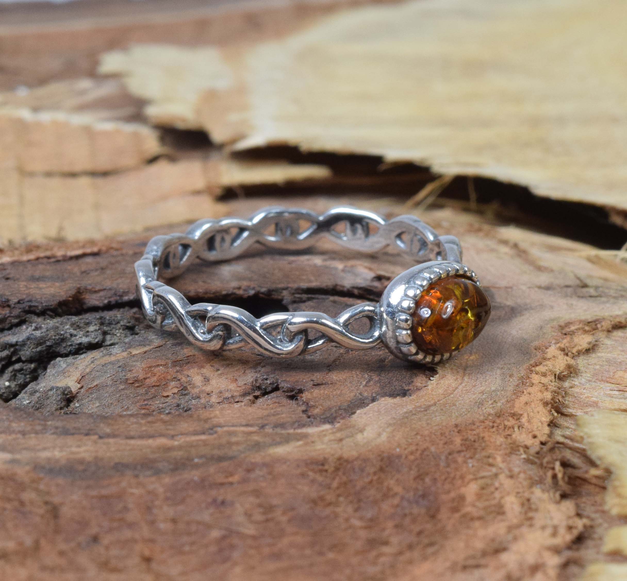 Baltic Amber 925 Sterling Silver Ring