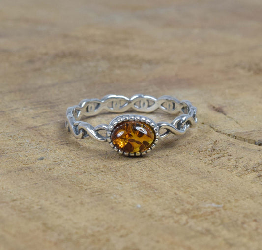 Baltic Amber 925 Sterling Silver Ring