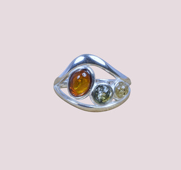 Baltic Amber 925 Sterling Silver Ring