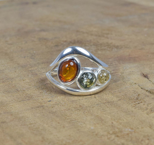 Baltic Amber 925 Sterling Silver Ring