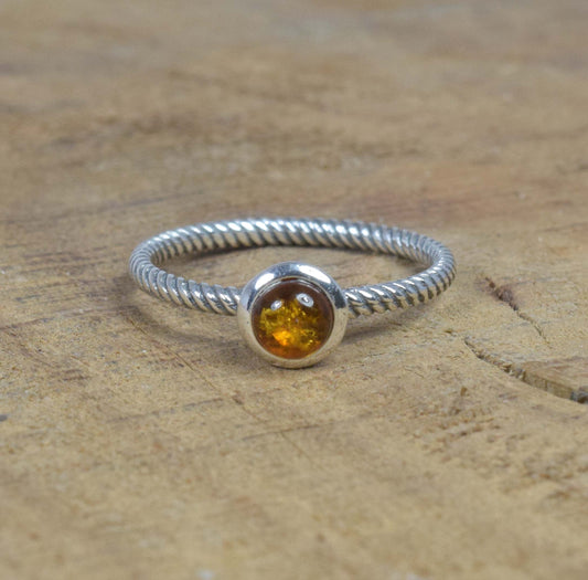 Baltic Amber 925 Sterling Silver Ring