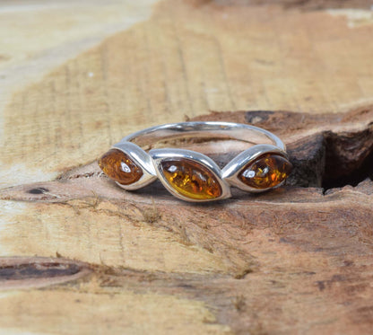 Baltic Amber 925 Sterling Silver Ring