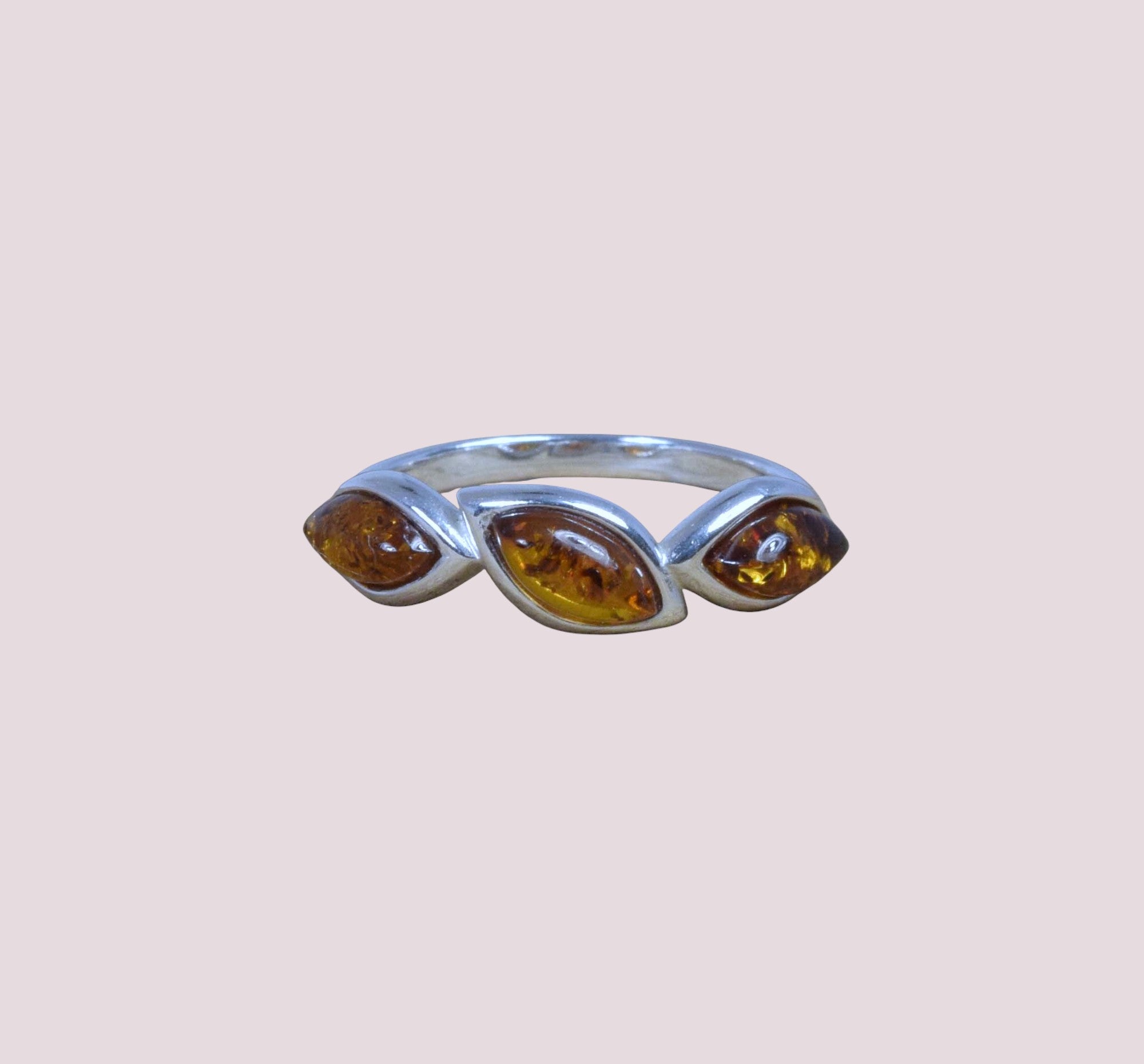 Baltic Amber 925 Sterling Silver Ring