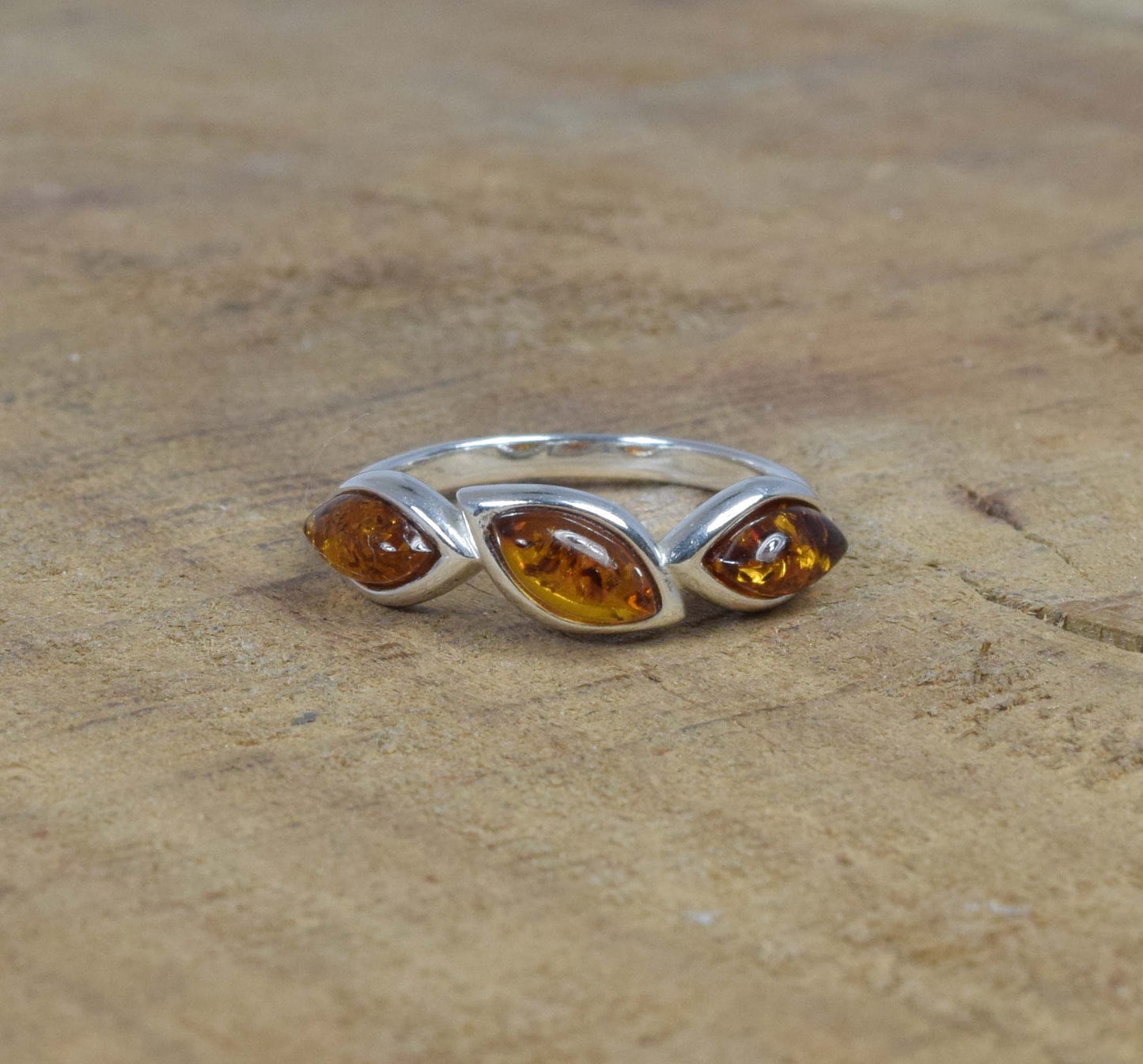 Baltic Amber 925 Sterling Silver Ring