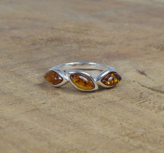 Baltic Amber 925 Sterling Silver Ring