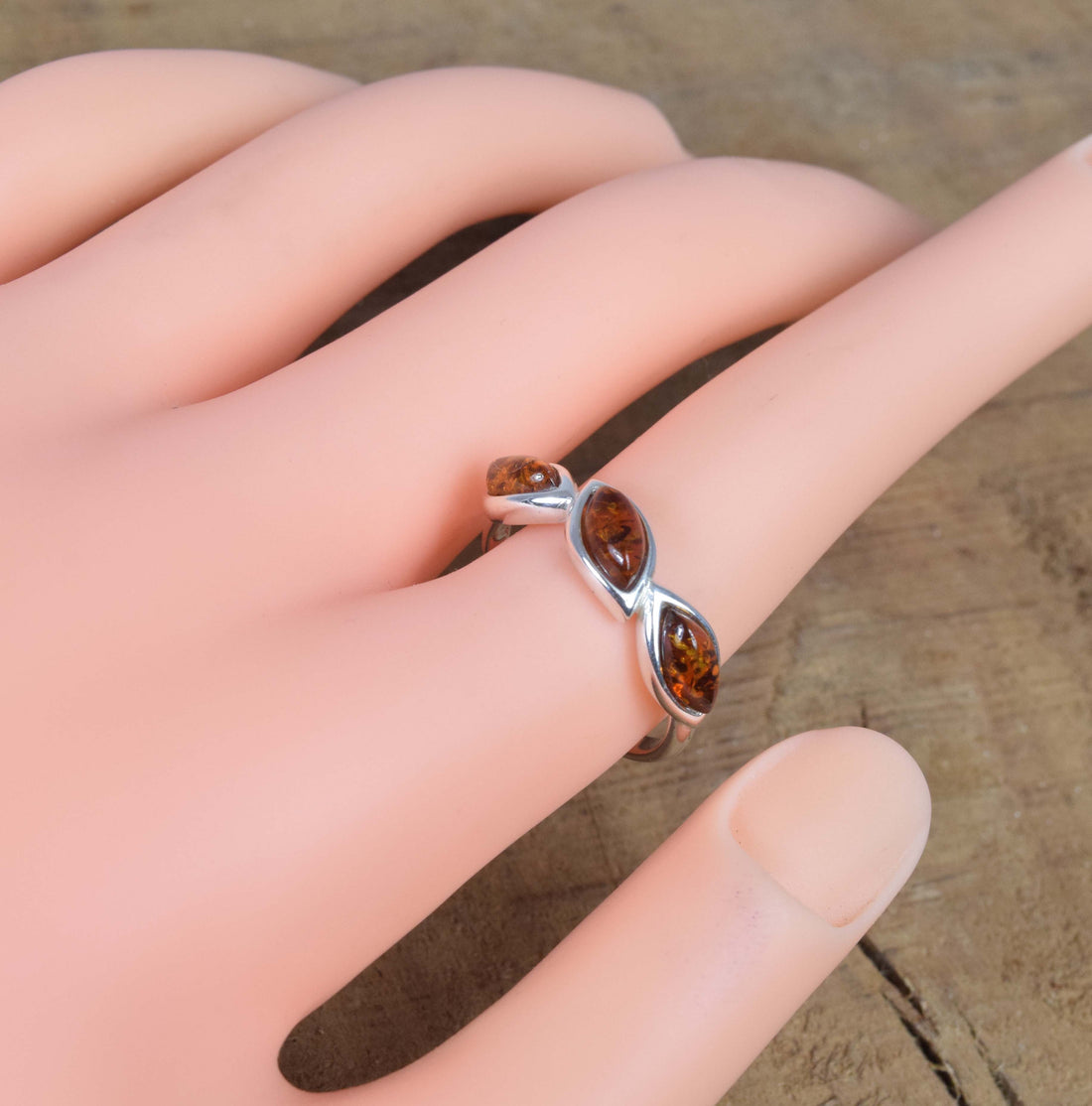 Baltic Amber 925 Sterling Silver Ring