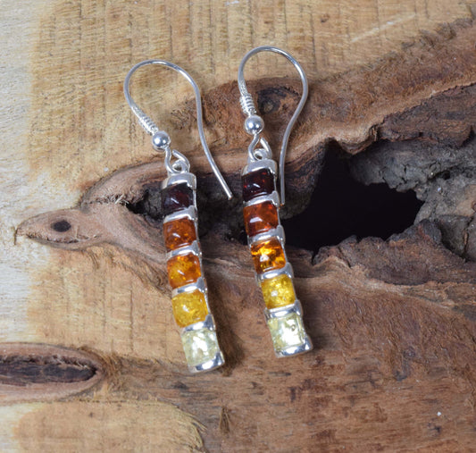 Baltic Amber Hook 925 Sterling Silver Earring