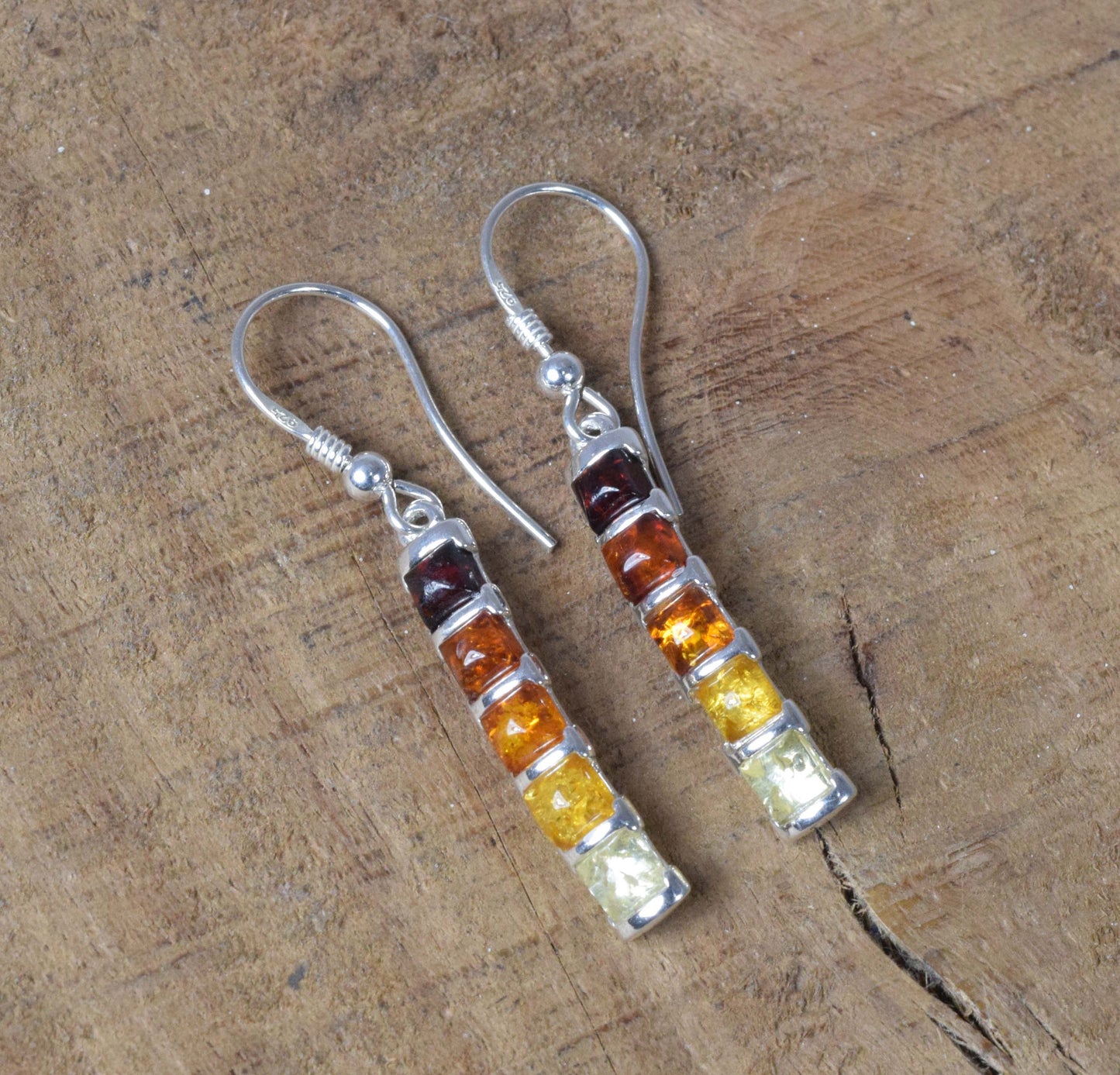 Baltic Amber Hook 925 Sterling Silver Earring