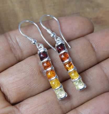 Baltic Amber Hook 925 Sterling Silver Earring