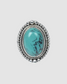 Blue Turquoise 925 Sterling Silver Gemstone Ring