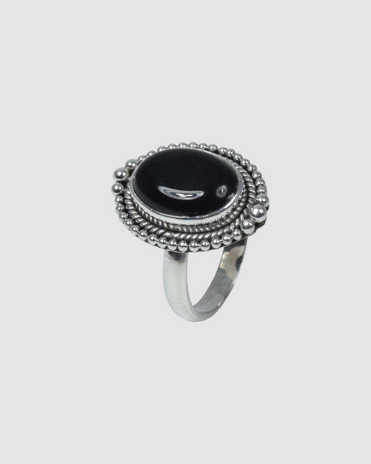 Black Onyx 925 Sterling Silver Gemstone Ring