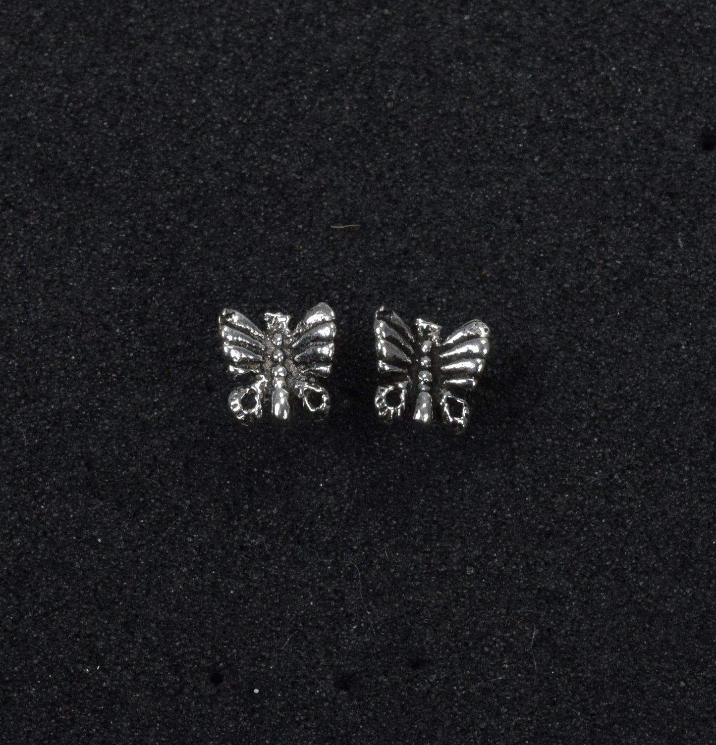 925 Sterling Silver Plain Butterfly Stud Earring