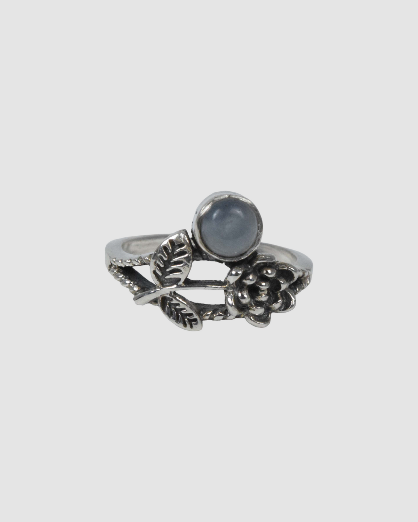 Blue Chalcedony 925 Sterling Silver Gemstone Ring