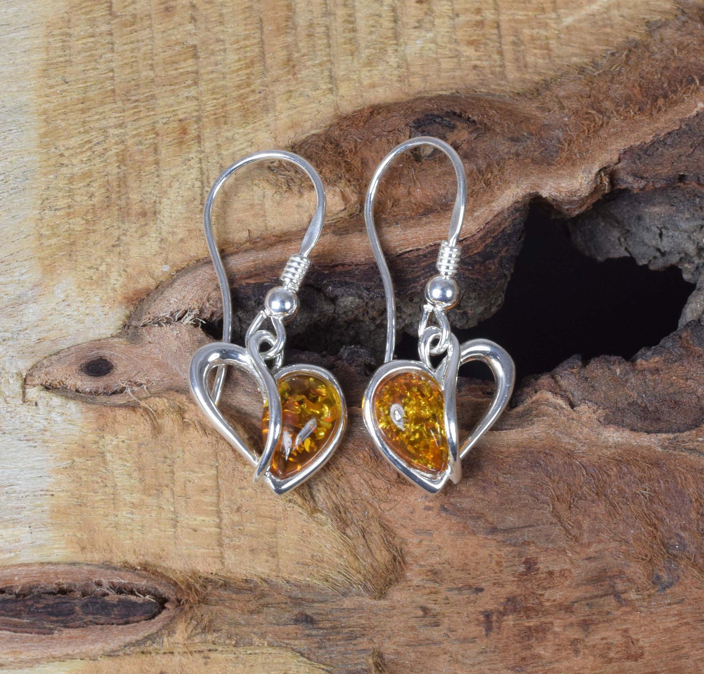 Baltic Amber Hook 925 Sterling Silver Earring