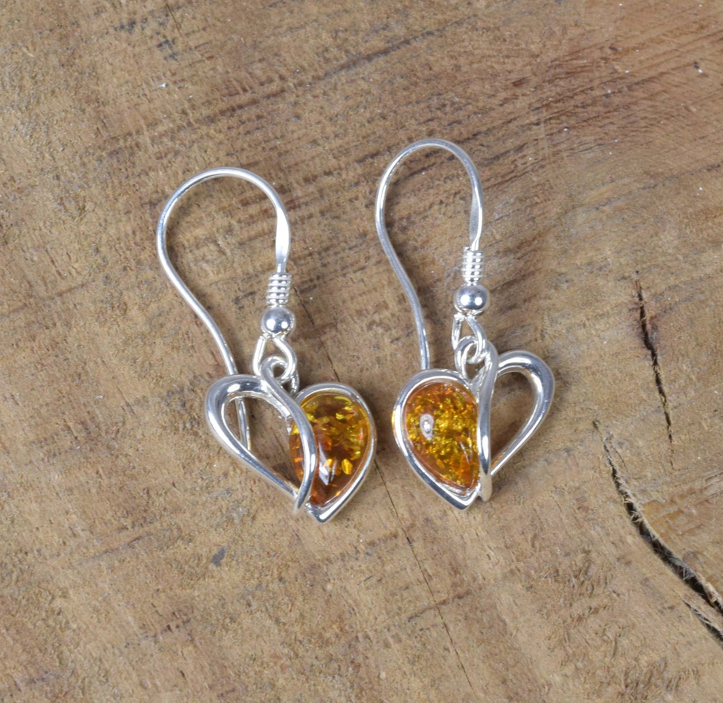 Baltic Amber Hook 925 Sterling Silver Earring