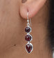 Red Garnet 925 Sterling Silver Gemstone Hook Earring