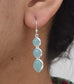 Aqua Chalcedony 925 Sterling Silver Gemstone Hook Earring