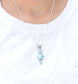 Blue Larimar 925 Sterling Silver Gemstone Necklace
