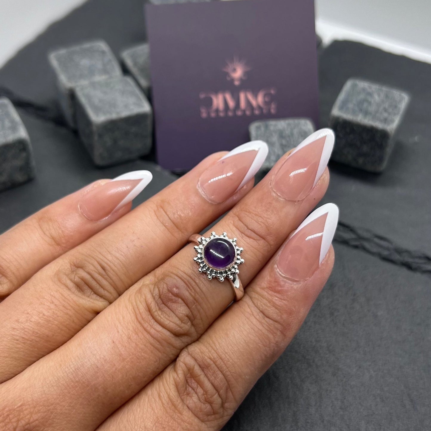 Purple Amethyst 925 Sterling Silver Ring