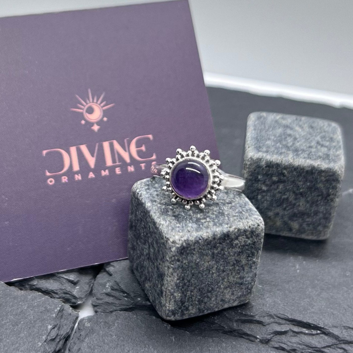 Purple Amethyst 925 Sterling Silver Ring