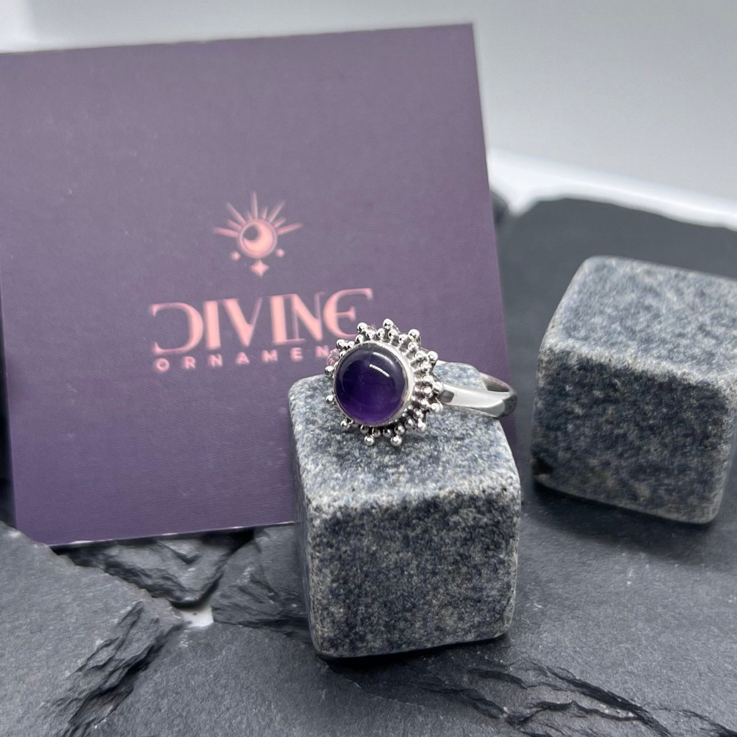 Purple Amethyst 925 Sterling Silver Ring