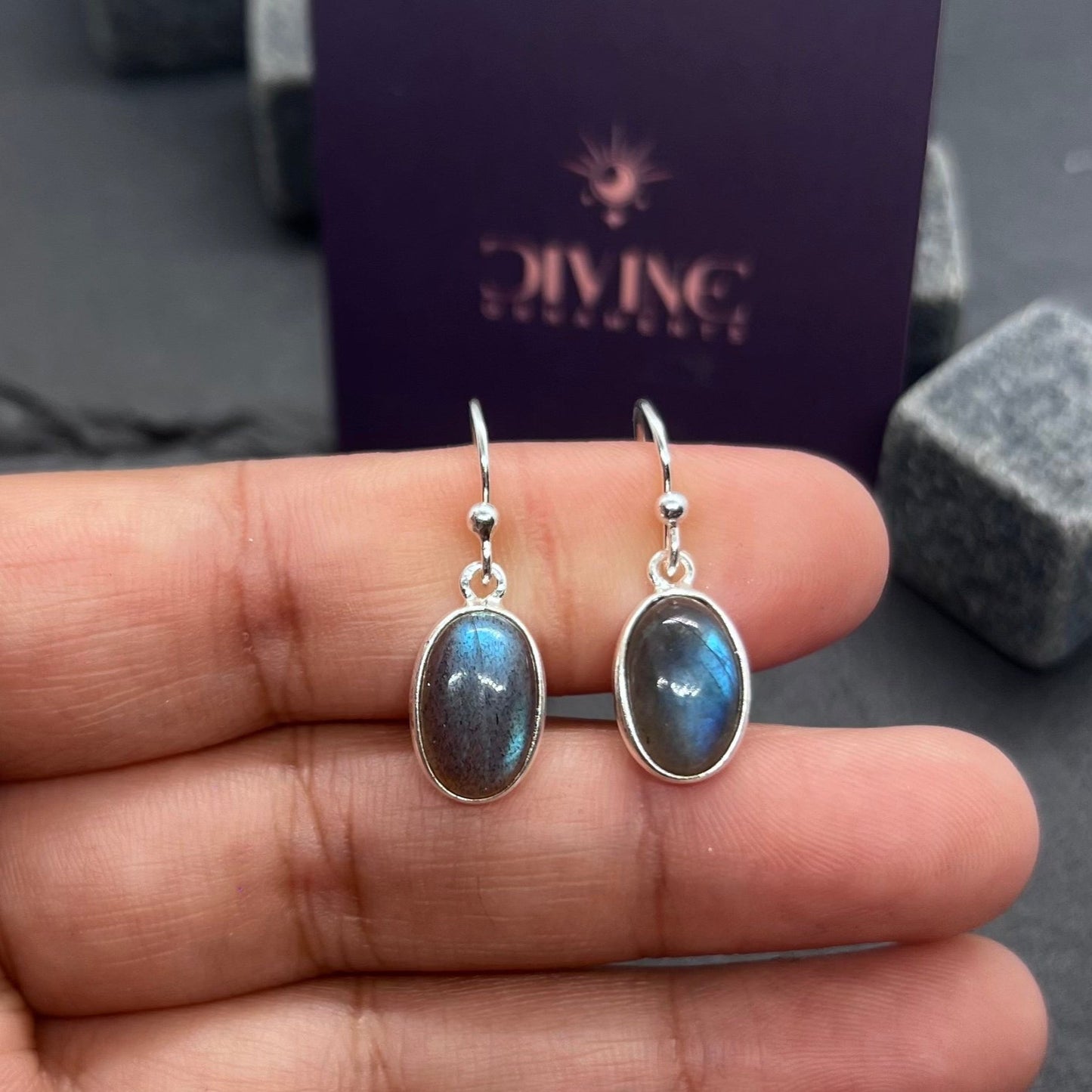 Labradorite 925 Sterling Silver Gemstone 1 Pair Hook Earring ~ Oval Shape Earring ~ Handmade Jewelry