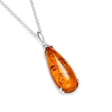 Baltic Amber 925 Sterling Silver Natural Gemstone Pendant