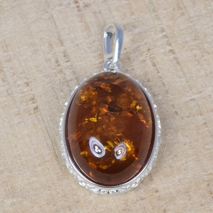 Baltic Amber 925 Sterling Silver Pendant