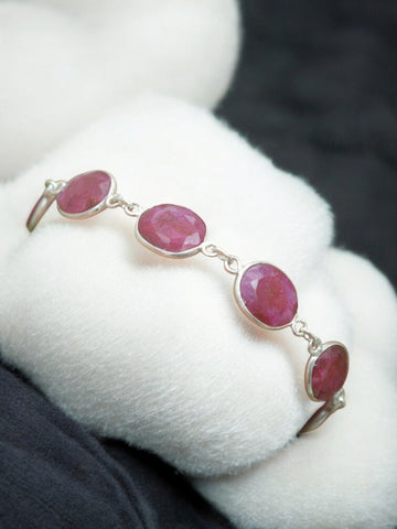 925 Sterling Silver Natural Gemstone Minimalist Bracelet
