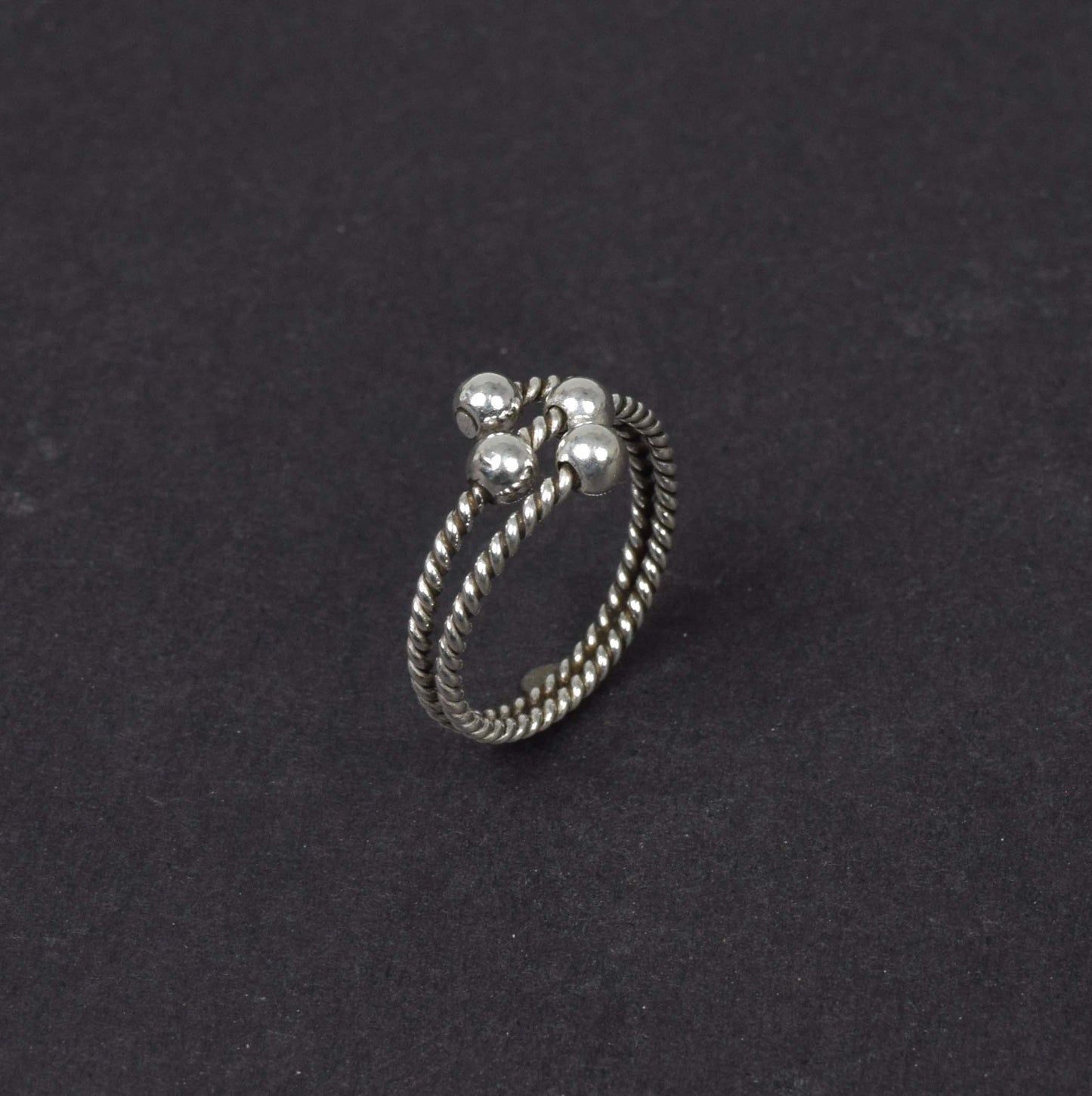 925 Sterling Silver Triple Ball Ring ~ Plain Ring Jewelry