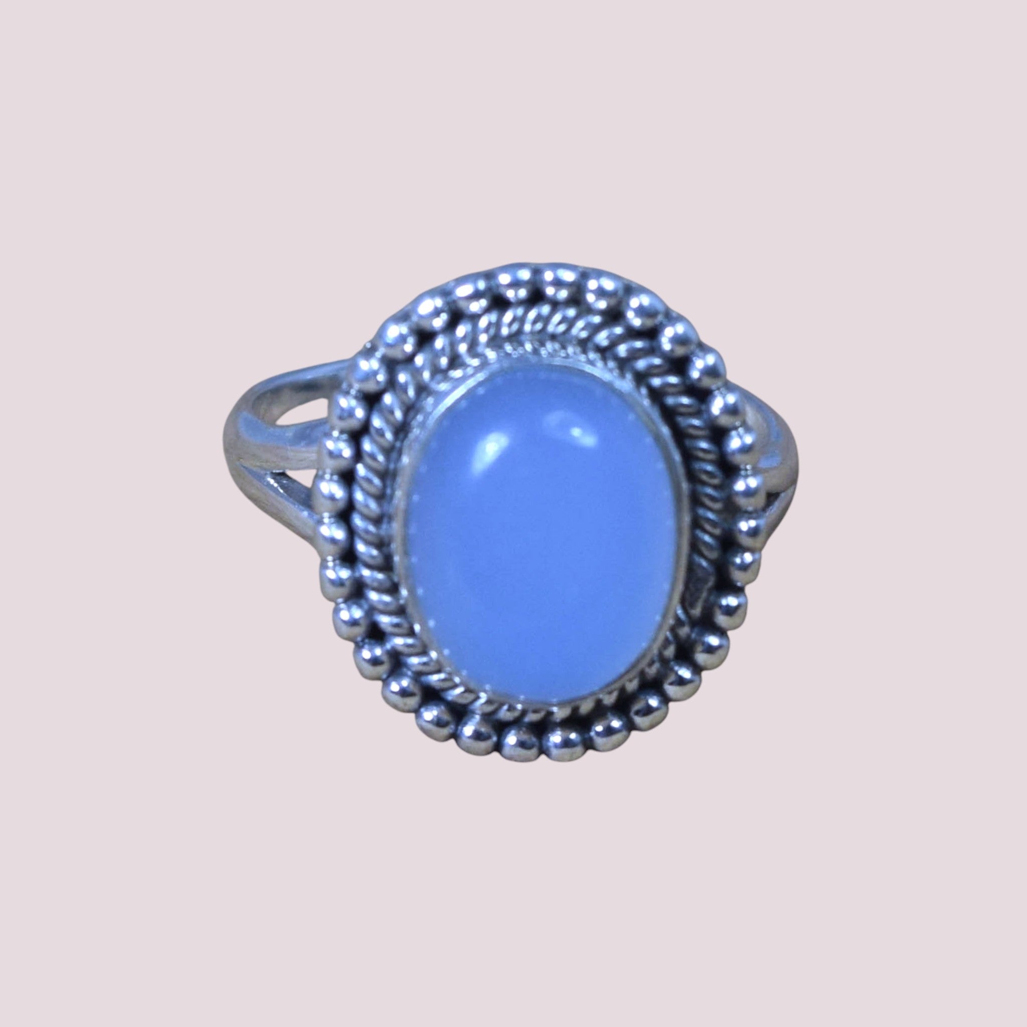 925 Sterling Silver Natural Gemstone Oval Shape Ring
