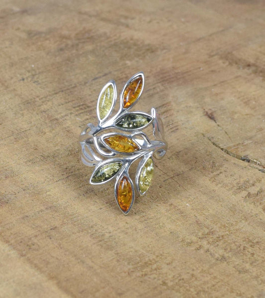 Baltic Amber 925 Sterling Silver Ring