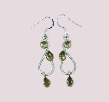 925 Sterling Silver Natural Gemstone Designer Earring